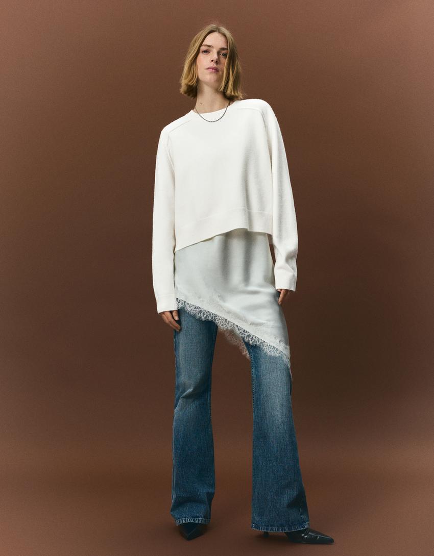 Pull En Maille À Coutures
