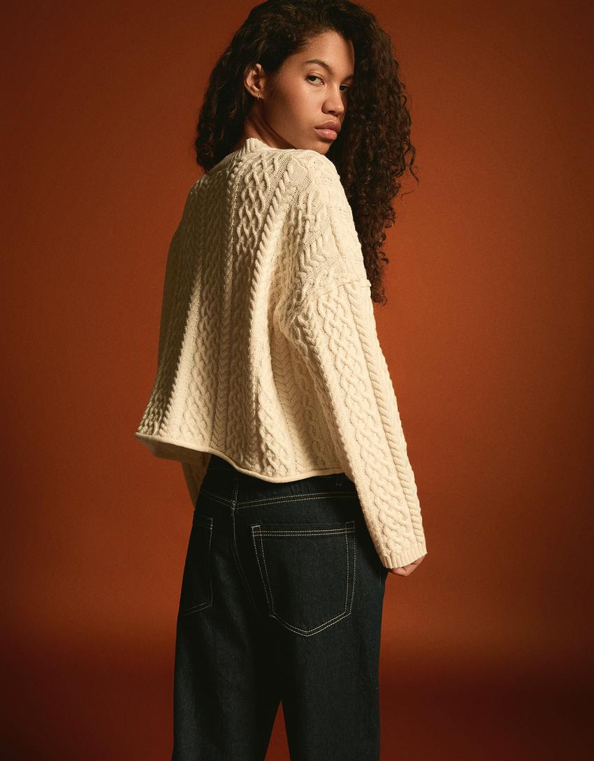 Gilet Torsadé Rustique