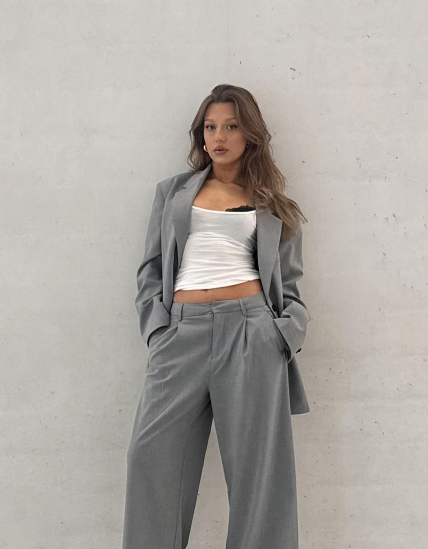 Pantalon Volume Double Tissu
