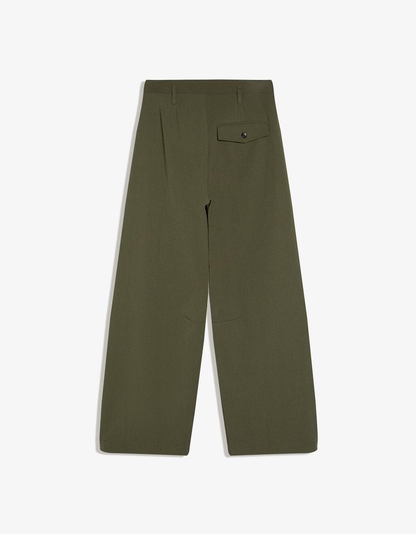 PANTALON BARREL À PLIS