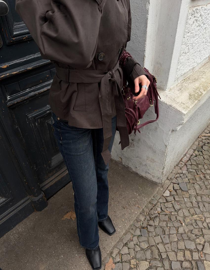 Trench-Coat Col Cheminée