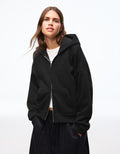 SWEAT ZIPPÉ OVERSIZE À CAPUCHE