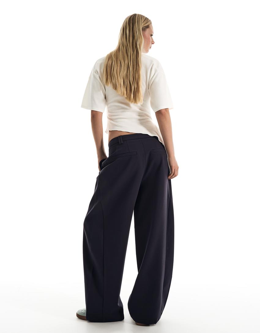 Pantalon Volume Double Tissu
