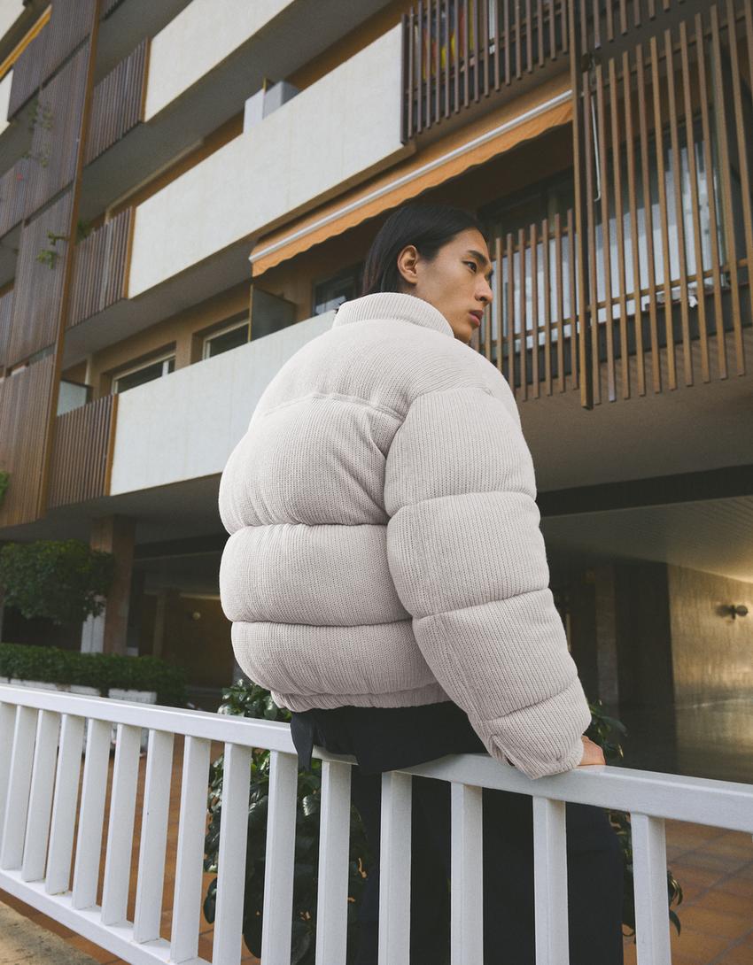 VESTE PUFFY TRICOT