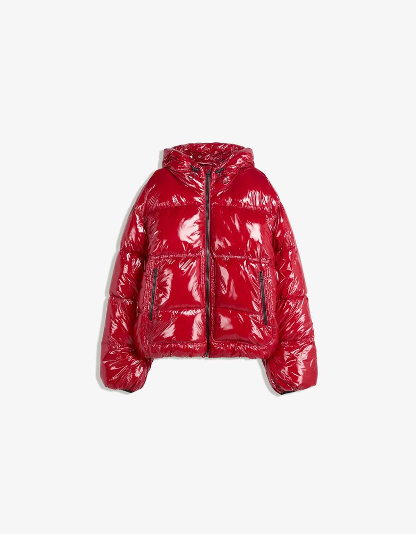 BLOUSON BOUFFANT À CAPUCHE
