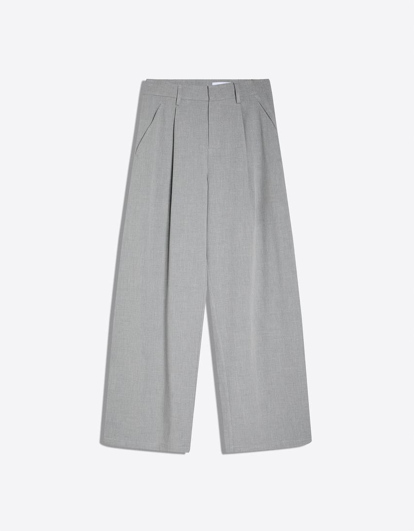 Pantalon Volume Double Tissu