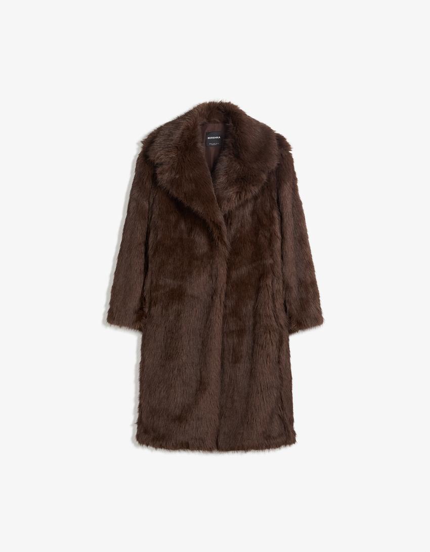 MANTEAU LONG FAUSSE FOURRURE