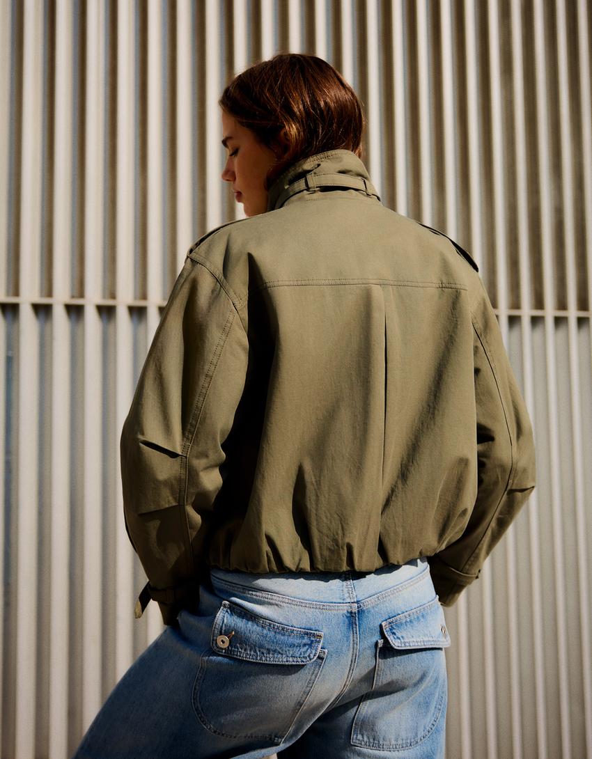 Blouson Froncé à Boucle