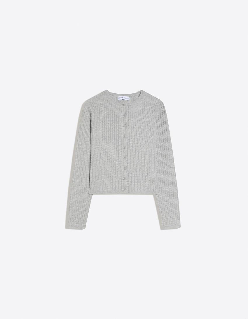 Gilet Boutonné Torsadé
