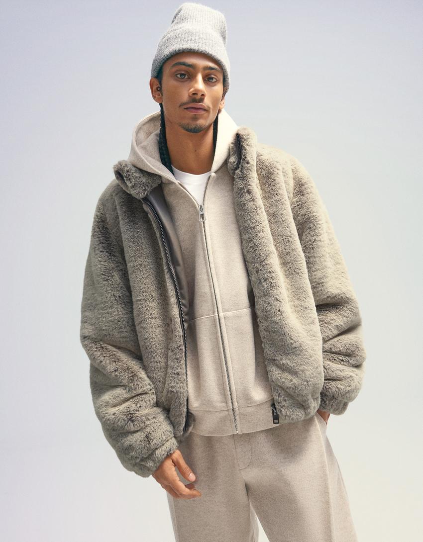 BLOUSON FAUSSE FOURRURE