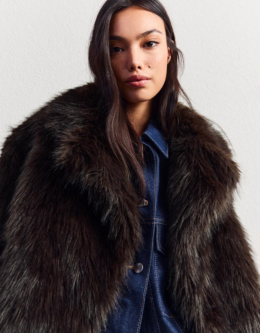 BLOUSON FAUSSE FOURRURE