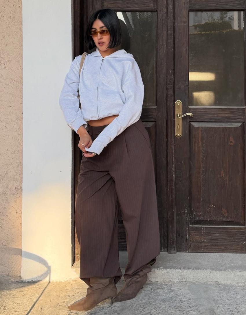 SWEAT ZIPPÉ OVERSIZE À CAPUCHE