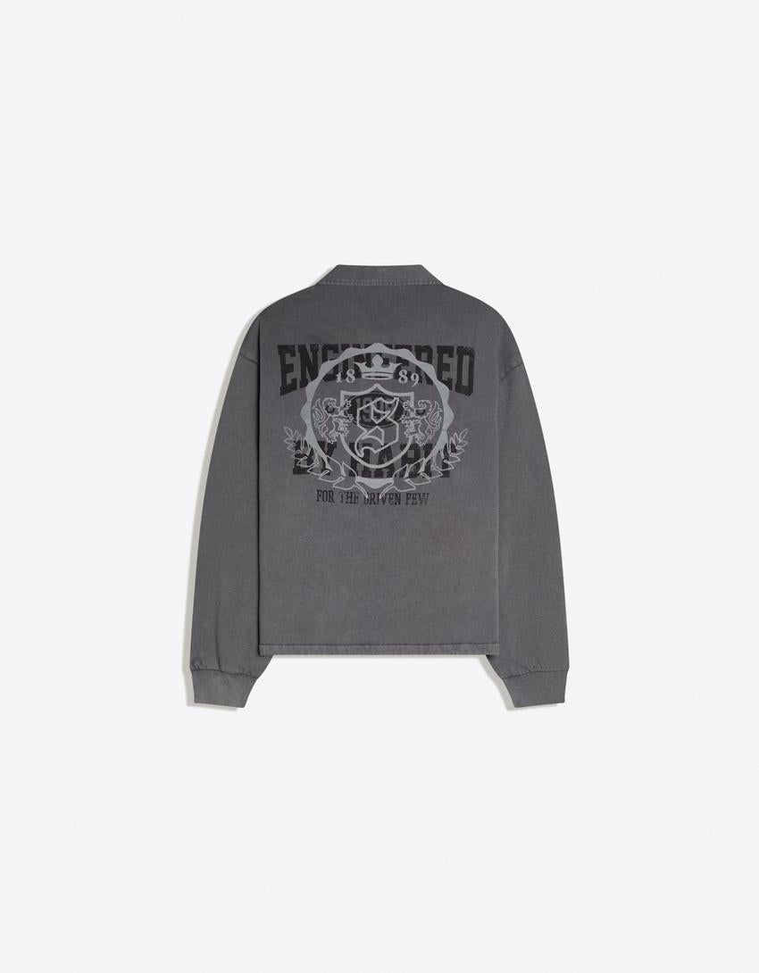 Pull col Polo Imprimé