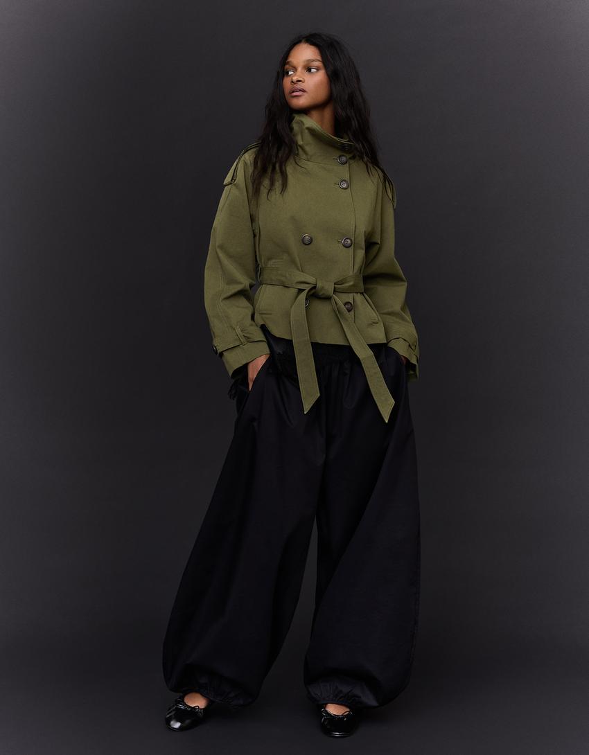 Trench-Coat Col Cheminée