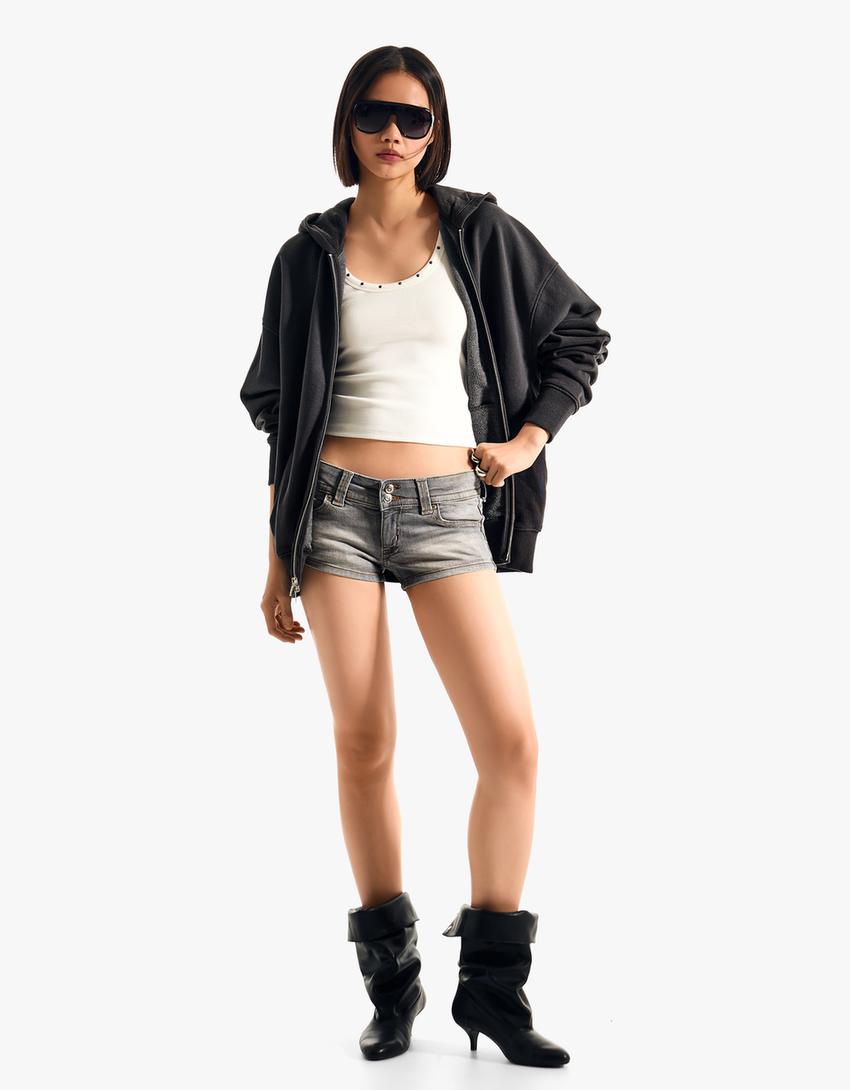 SWEAT ZIPPÉ À CAPUCHE OVERSIZE