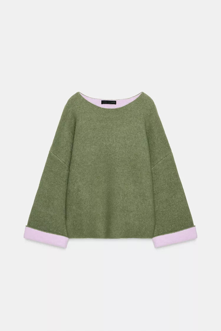 Pull En Maille Bimatière