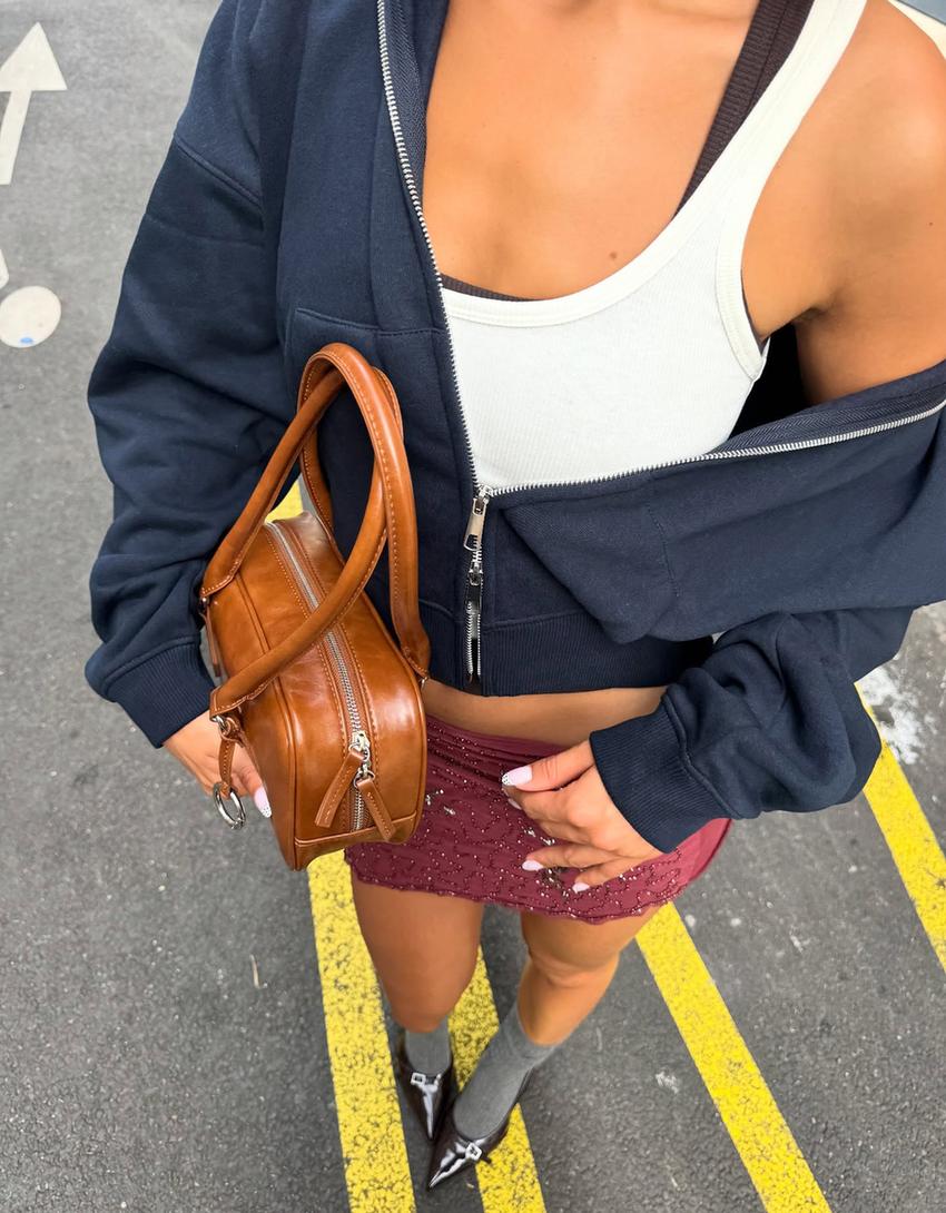 SWEAT ZIPPÉ OVERSIZE À CAPUCHE
