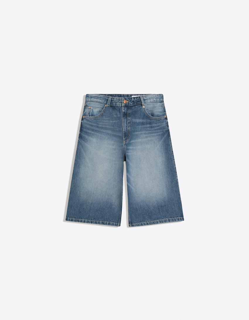 BERMUDA EN DENIM SUPER BAGGY FIT