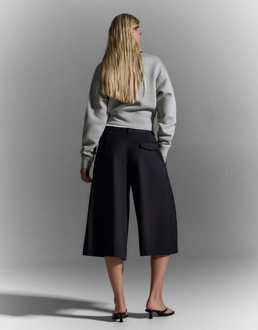 BERMUDA JUPE-CULOTTE RAYÉE