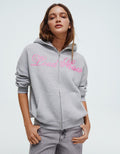 SWEAT OVERSIZE ZIPPÉ À CAPUCHE IMPRIMÉ