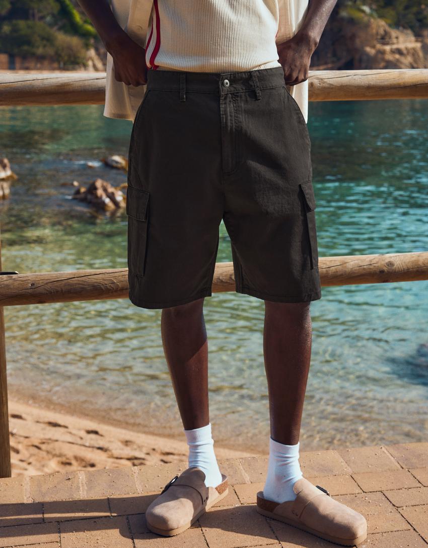 Bermuda Wide Leg Cargo
