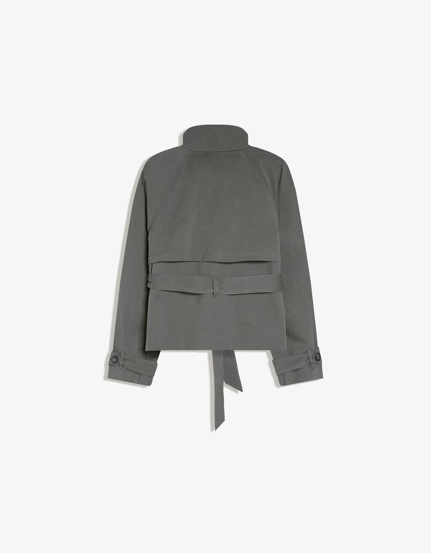 Trench-Coat Col Cheminée