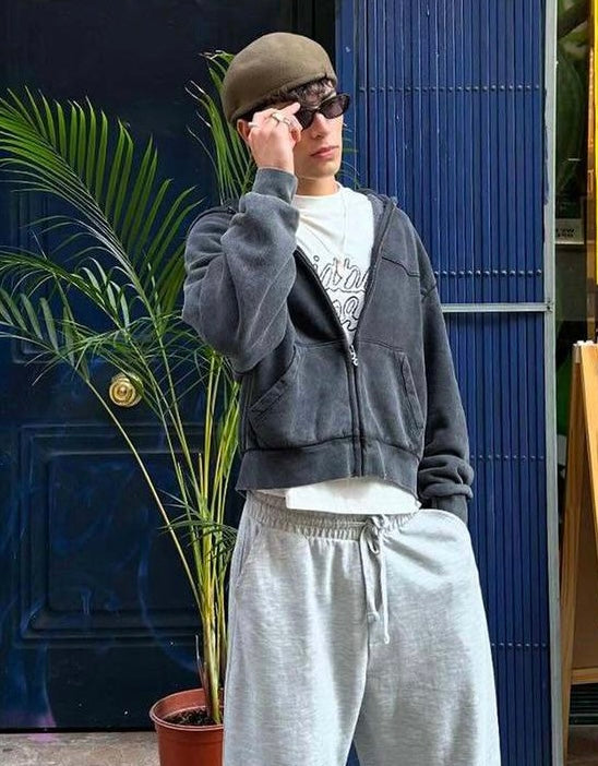 SWEAT ZIPPÉ BOXY FIT COURT