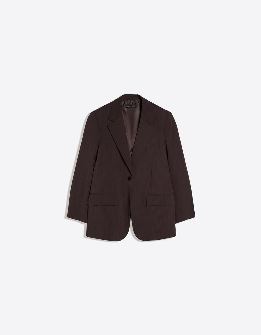 Blazer Croisée À Rayures
