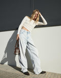 Jeans Wide Leg Barrel Taille Haute