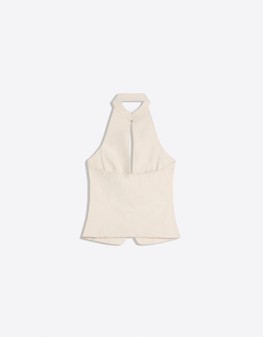 GILET ENCOLURE AMÉRICAINE COL OFFICIER