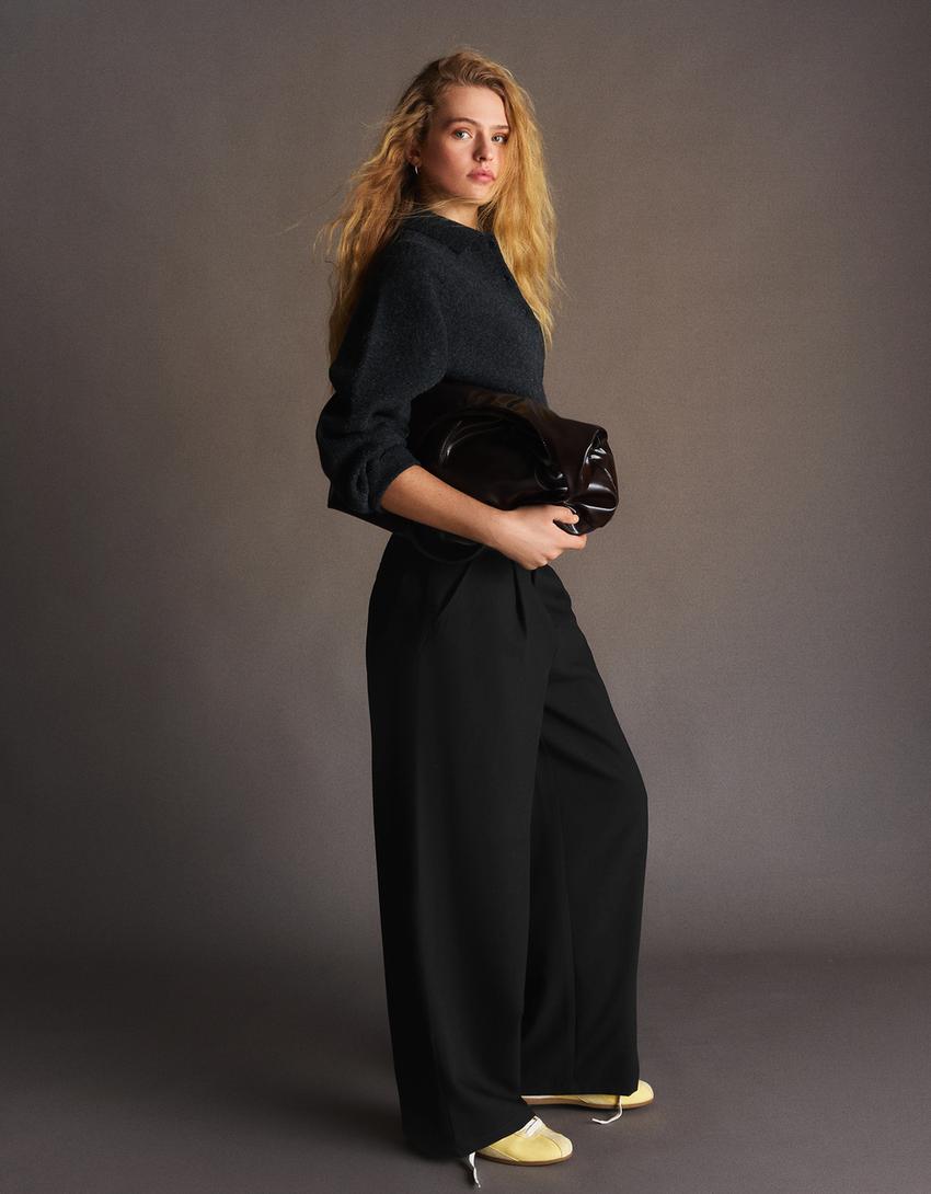 Pantalon Volume Double Tissu