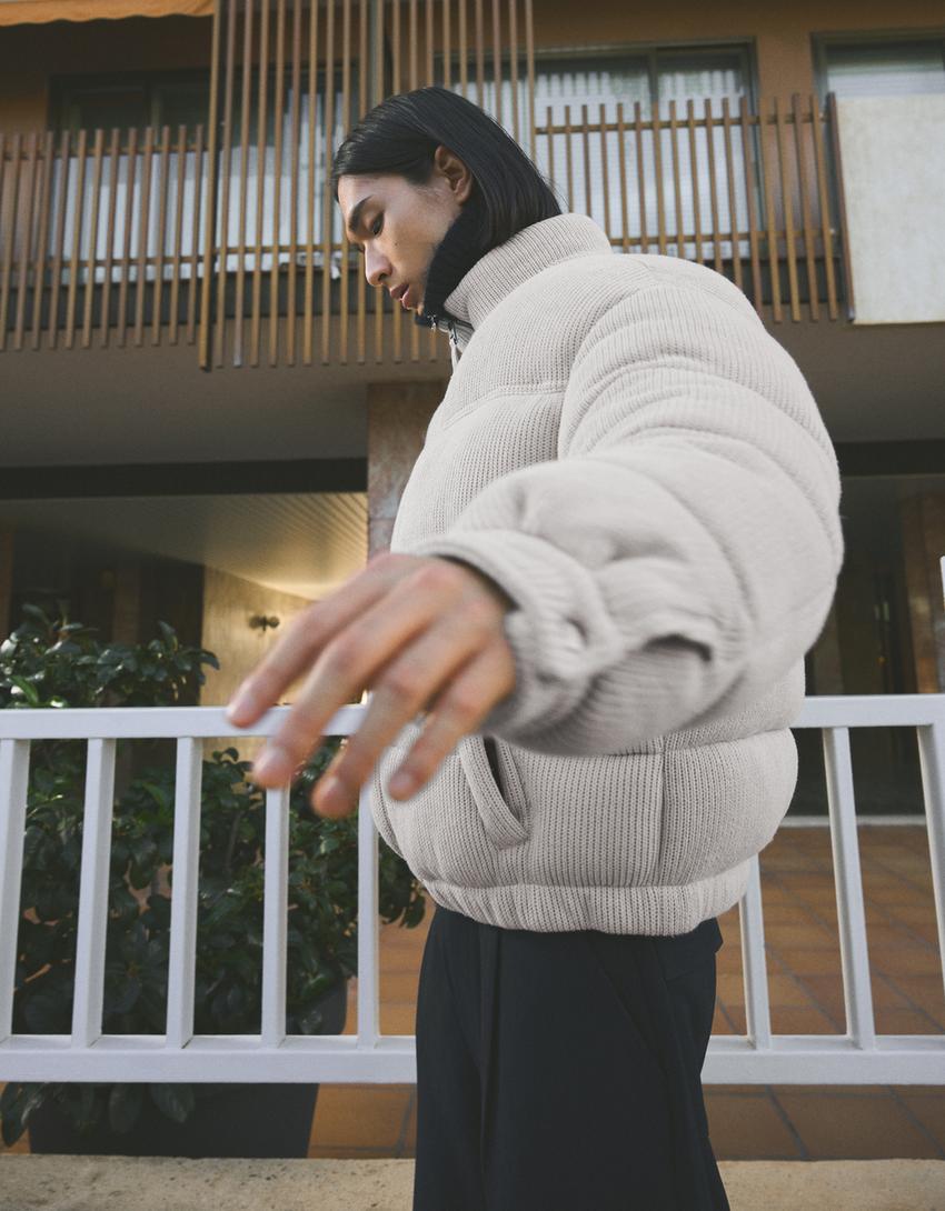 VESTE PUFFY TRICOT