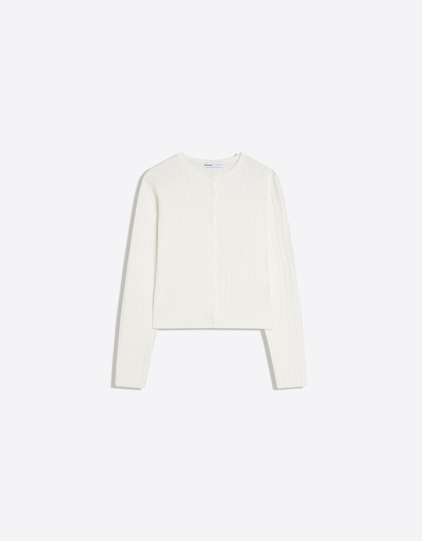 Gilet Boutonné Torsadé