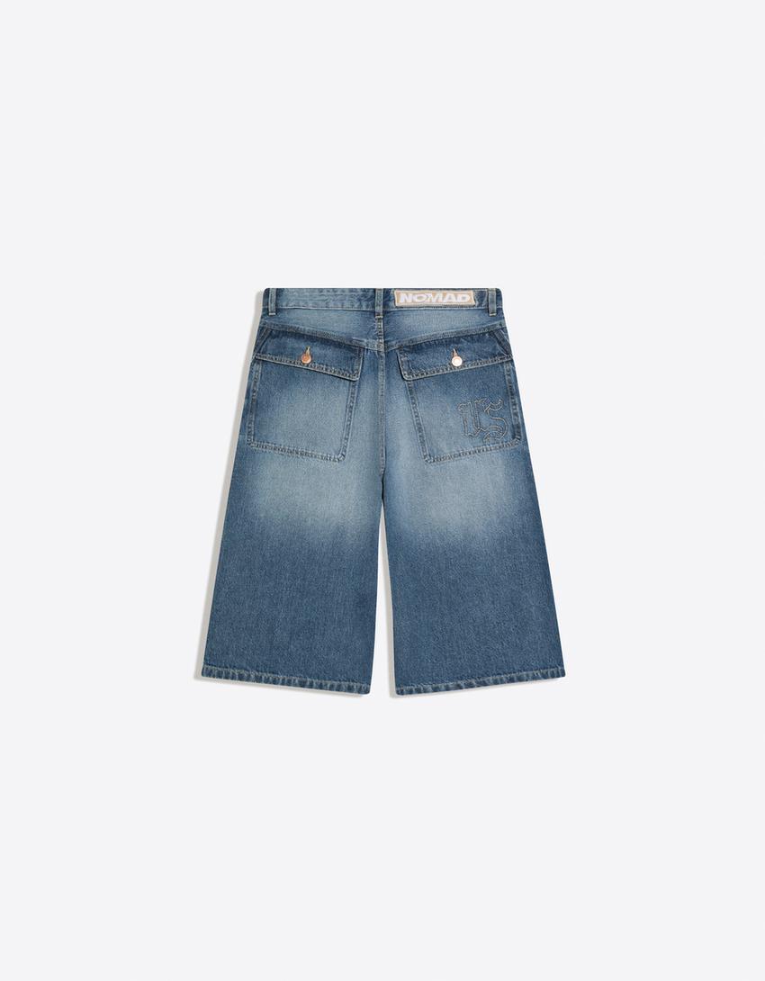 BERMUDA EN DENIM SUPER BAGGY FIT