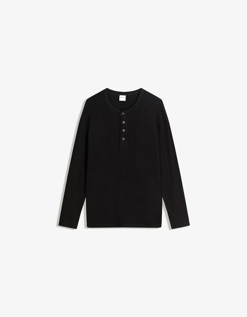 T-Shirt Hensley Slim à Manches Longues