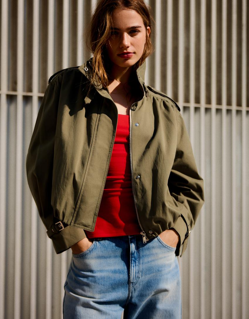 Blouson Froncé à Boucle