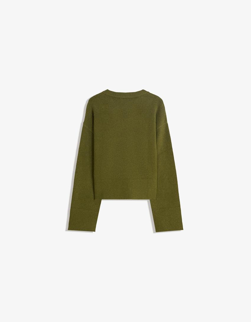 Pull Oversize À Ourlet Côtelé