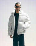 BLOUSON BOUFFANT À CAPUCHE