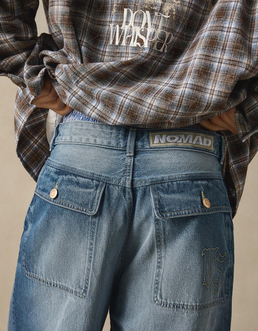 BERMUDA EN DENIM SUPER BAGGY FIT