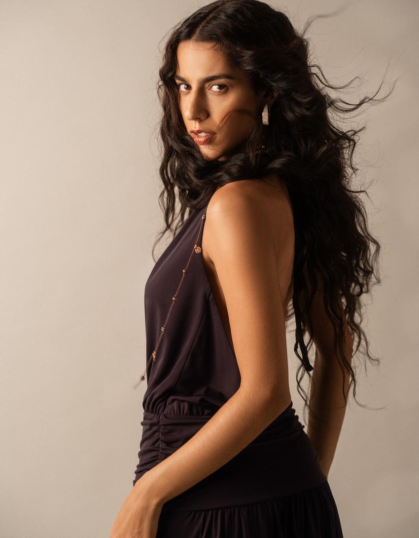 Robe Midi Encolure Américaine