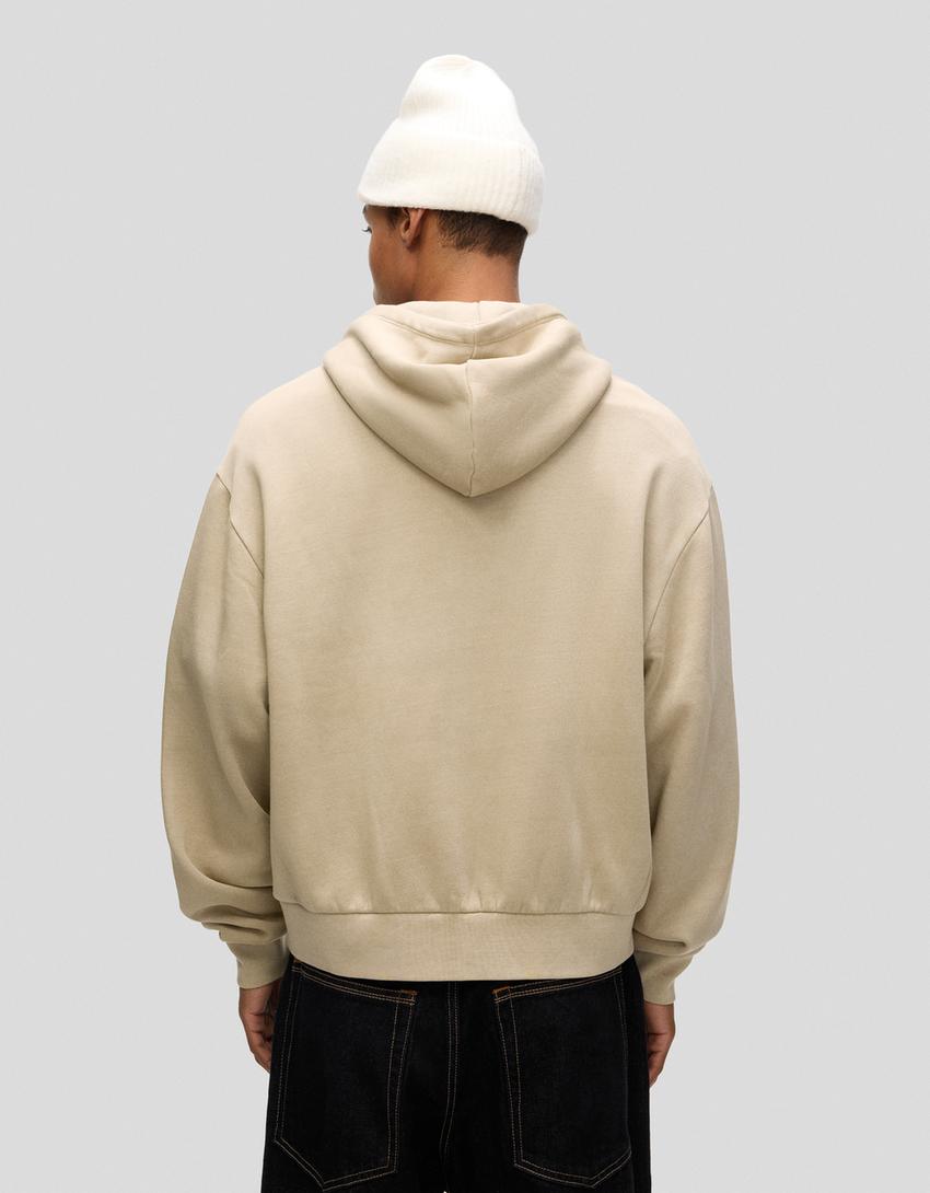 Sweat Zippé Boxy Fit Brodé