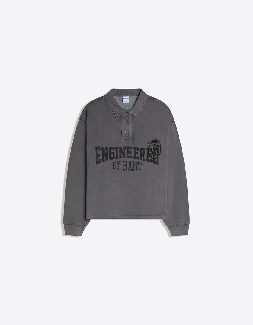 Pull col Polo Imprimé
