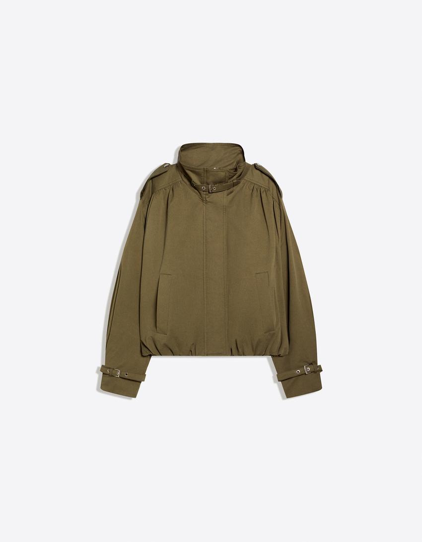 Blouson Froncé à Boucle