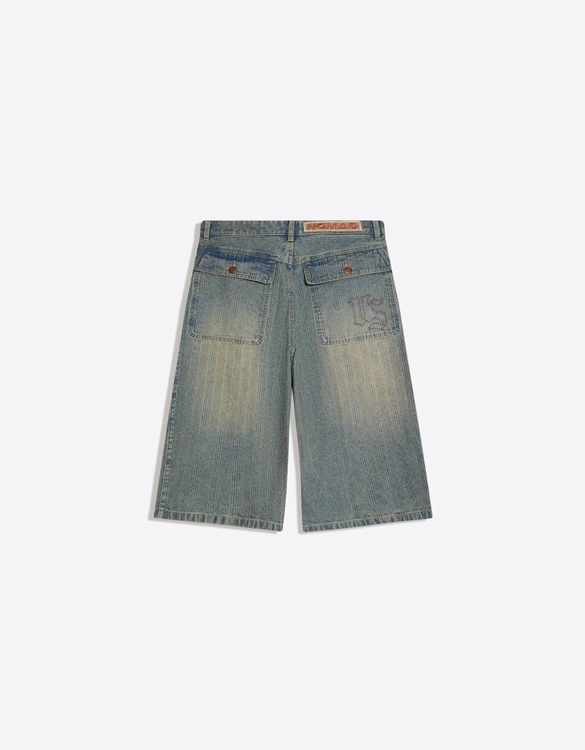 BERMUDA EN DENIM SUPER BAGGY FIT