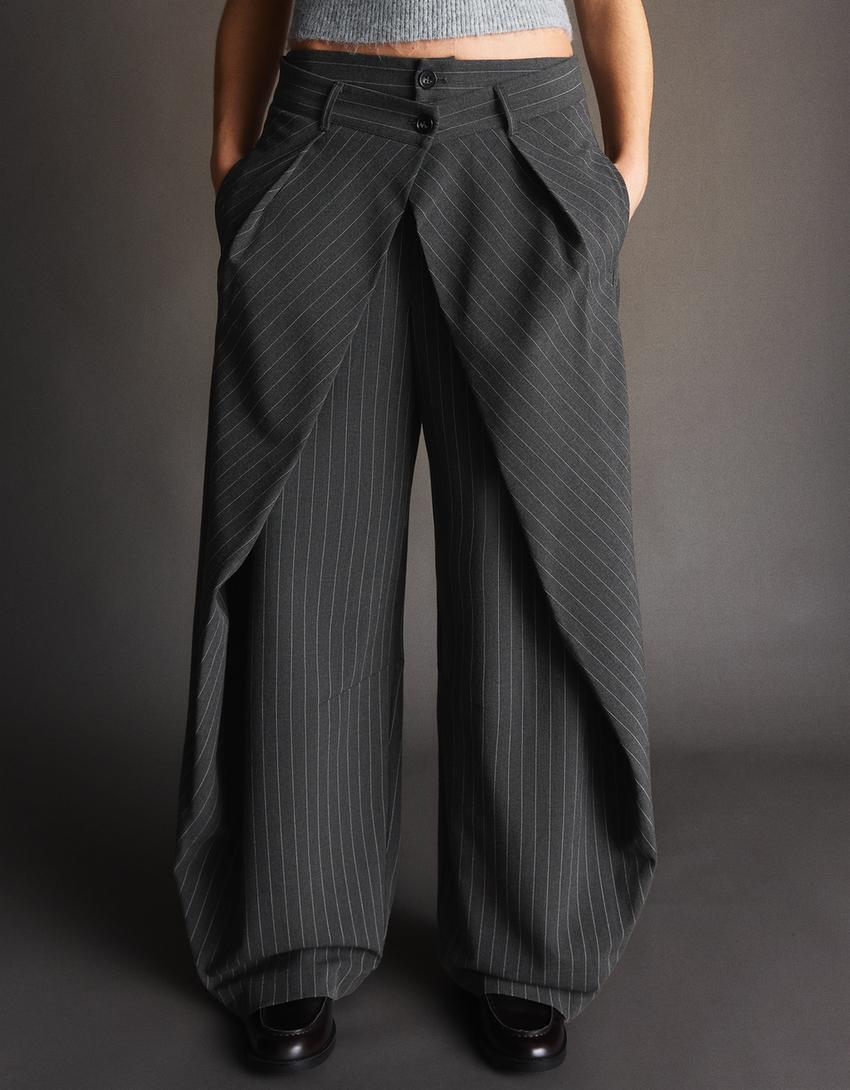 PANTALON BARREL À PLIS