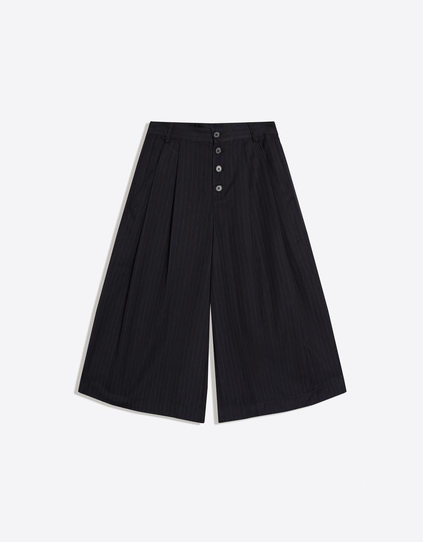 BERMUDA JUPE-CULOTTE RAYÉE