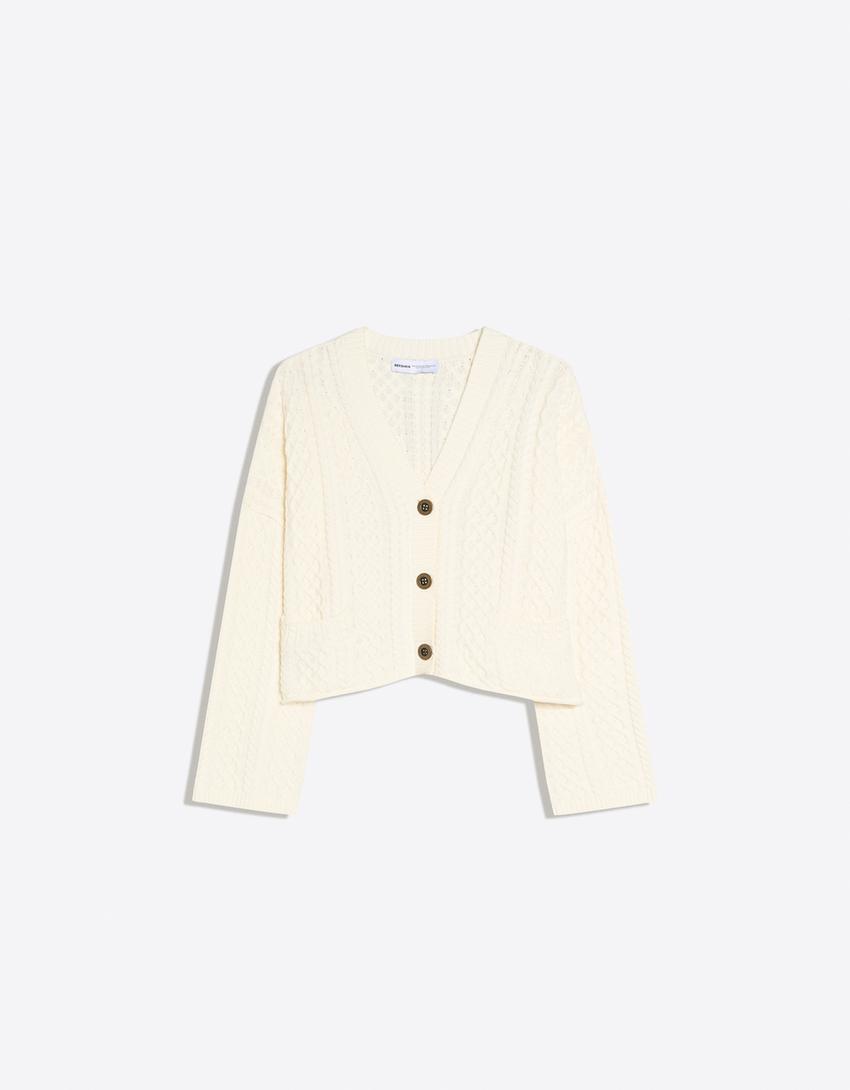Gilet Torsadé Rustique