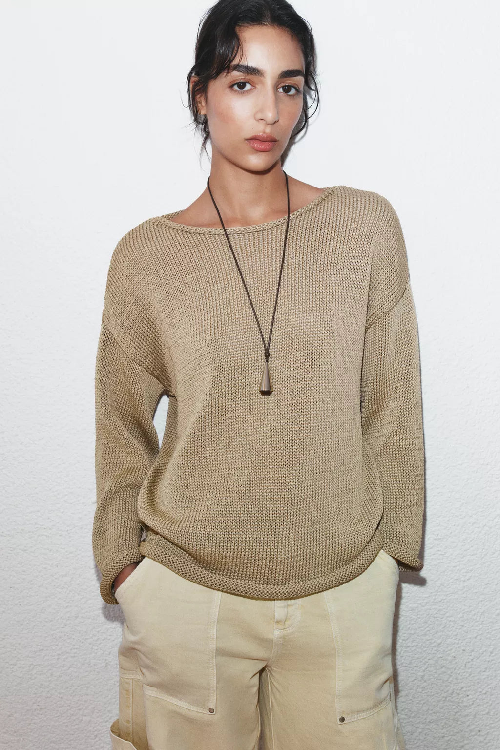 Pull En Maille Col Bateau