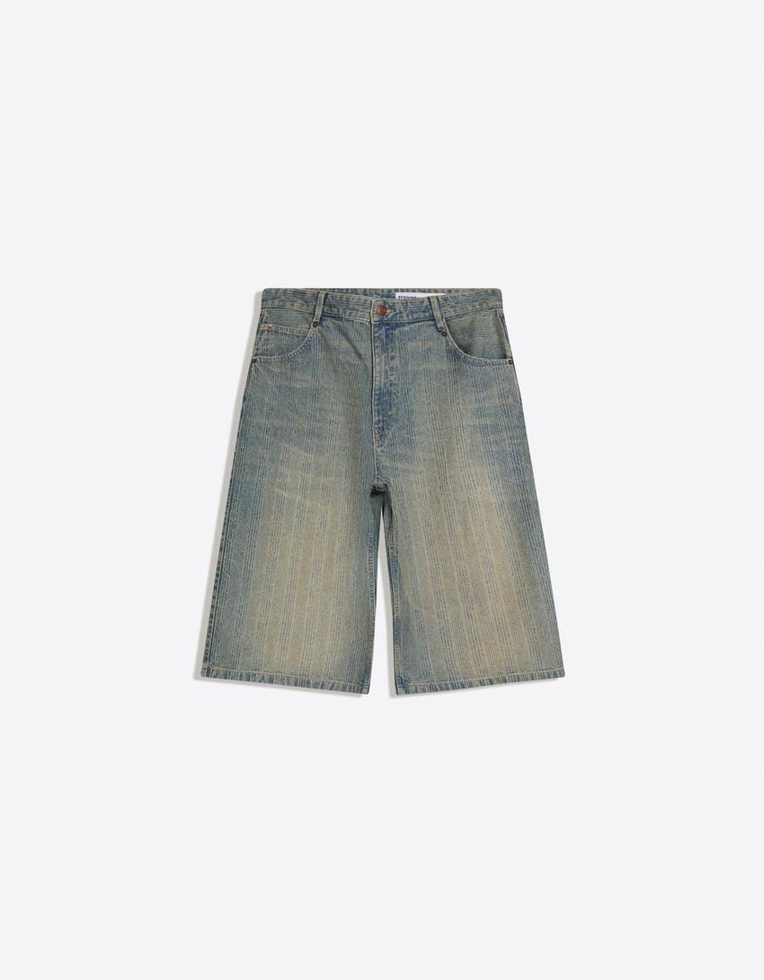 BERMUDA EN DENIM SUPER BAGGY FIT