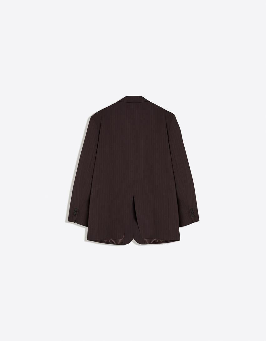 Blazer Croisée À Rayures